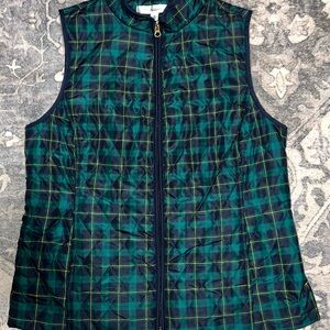 Croft & Barrow Green and Blue Plaid Jacket